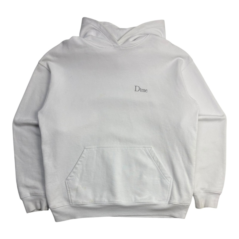 Dime Pocket Logo Hoodie White|L