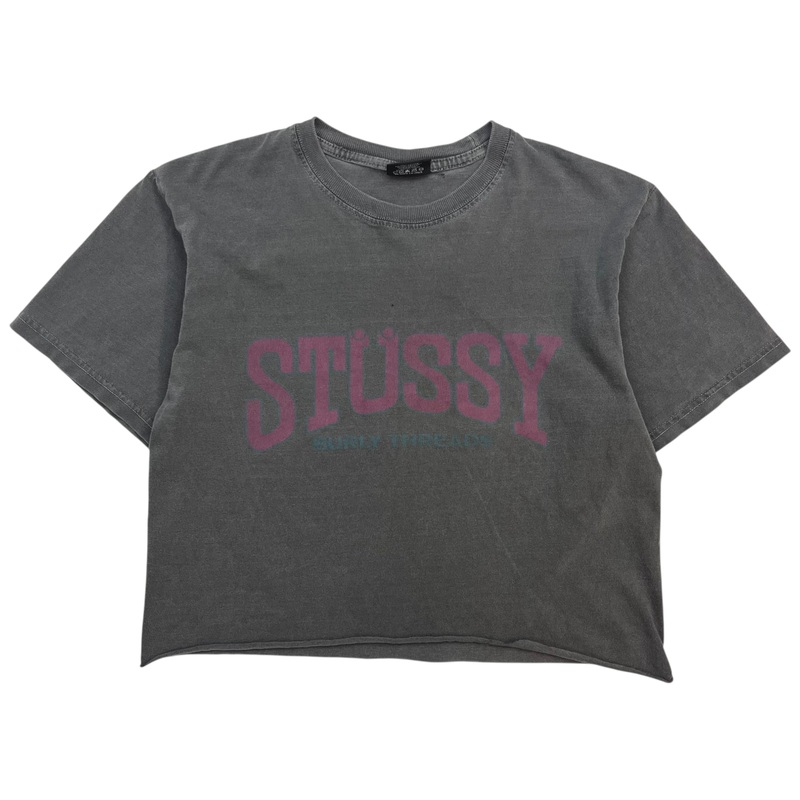 Stussy Cropped Tee Dark Grey|S