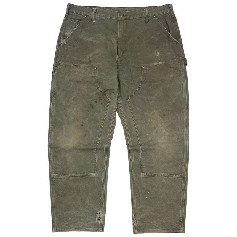 Vintage Carhartt Double Knee Denim Pants Green