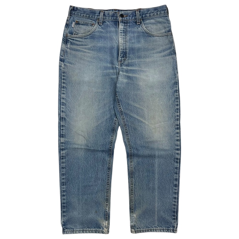 Vintage Carhartt FR Denim Work Pants Light Wash Blue