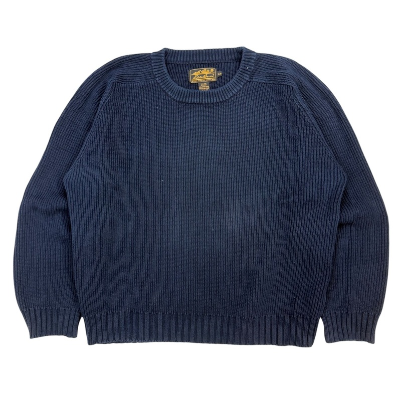 Vintage Eddie Bauer Knit Sweater Navy Blue