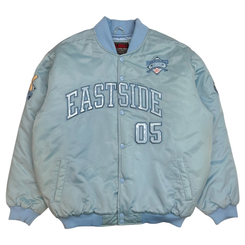 Vintage FUBU EastSide Bomber Jacket Powder Blue