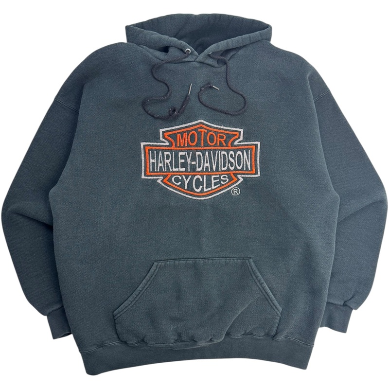 Vintage Harley Davidson Embroidered Hoodie