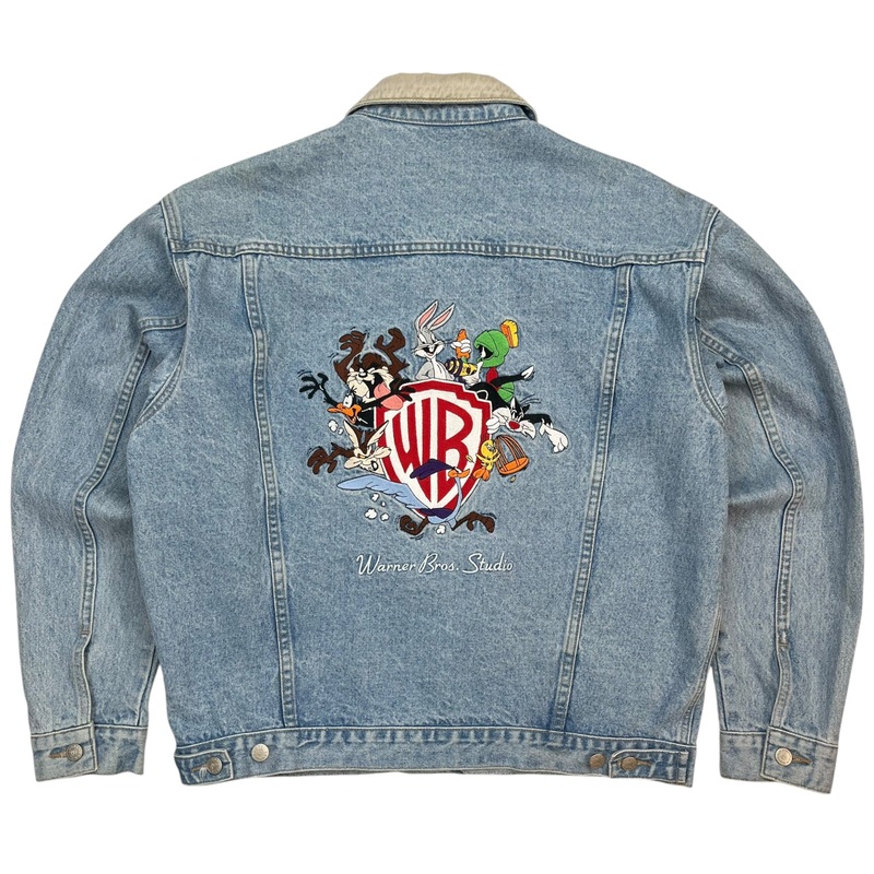 Vintage Warner Bros Studio Denim Jacket Light Wash
