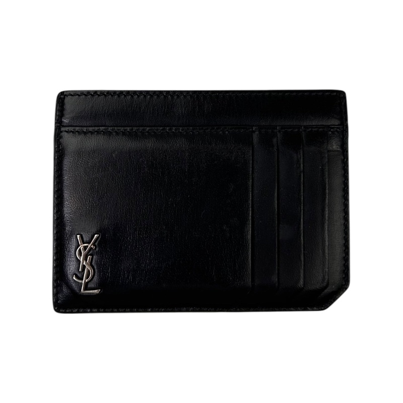 Yves Saint Laurent Leather Card Holder Black