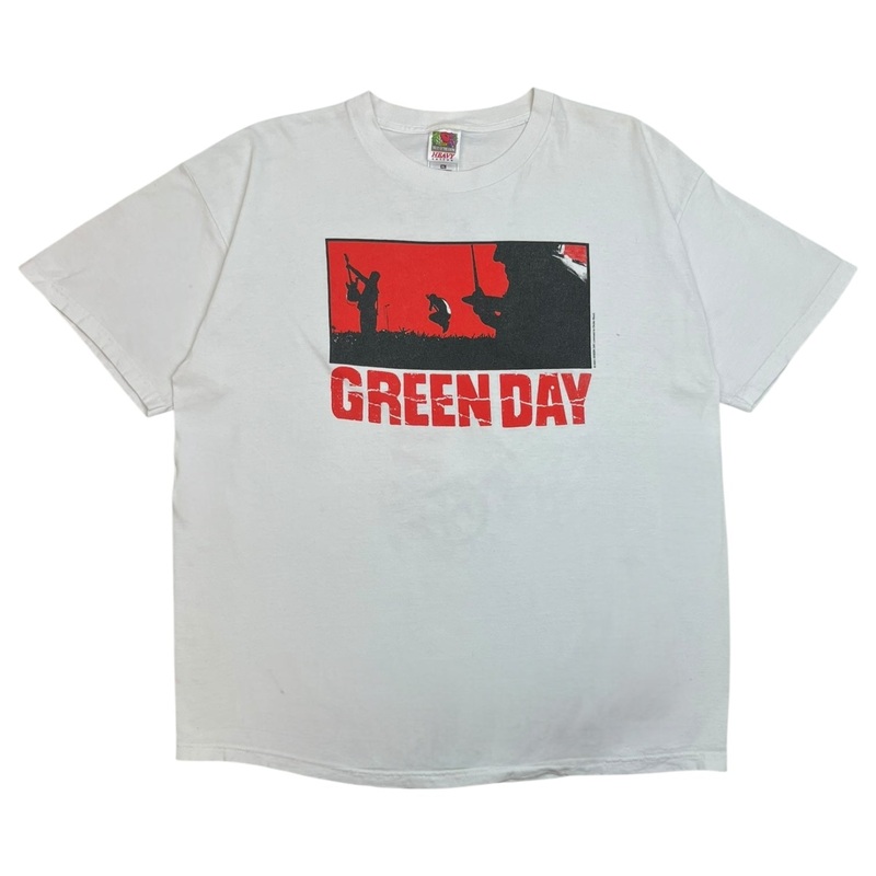 2001 Green Day Warning Tee White