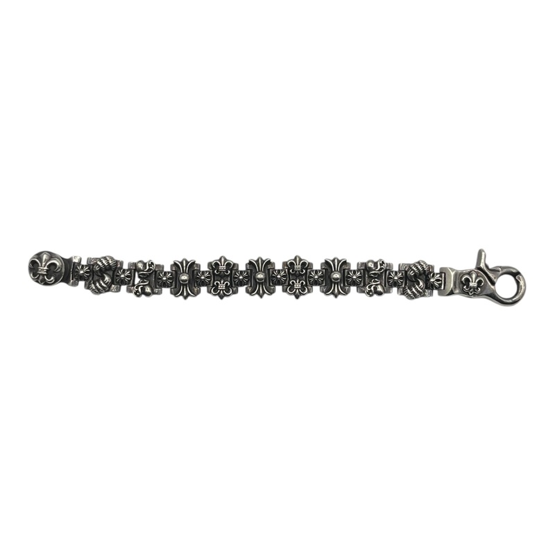 Chrome Hearts Multi-Motif H-link Fleur Clasp Bracelet