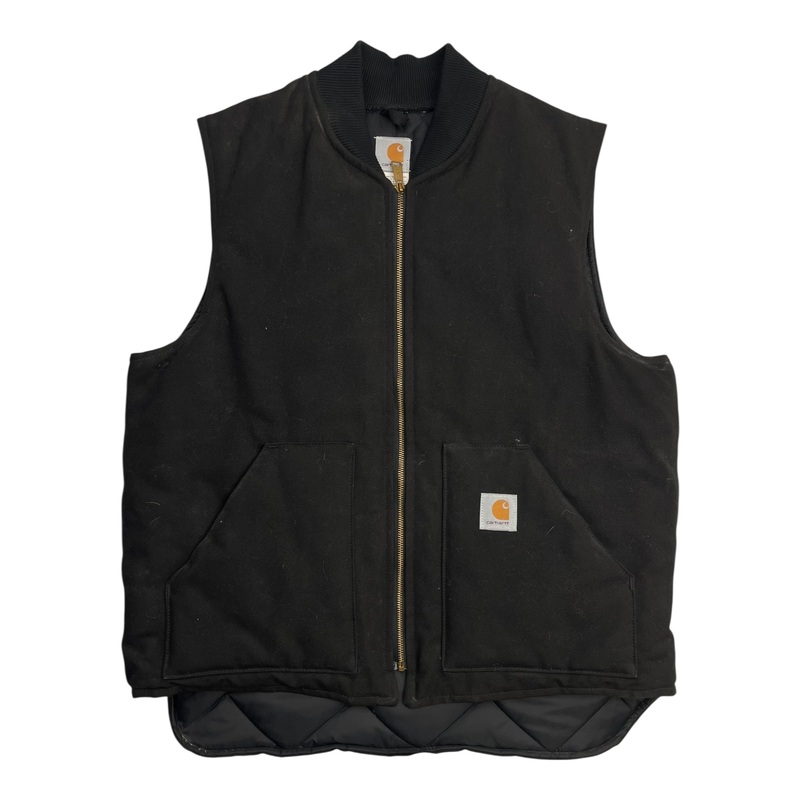 Vintage Carhartt Work Wear Quilted Vest Black