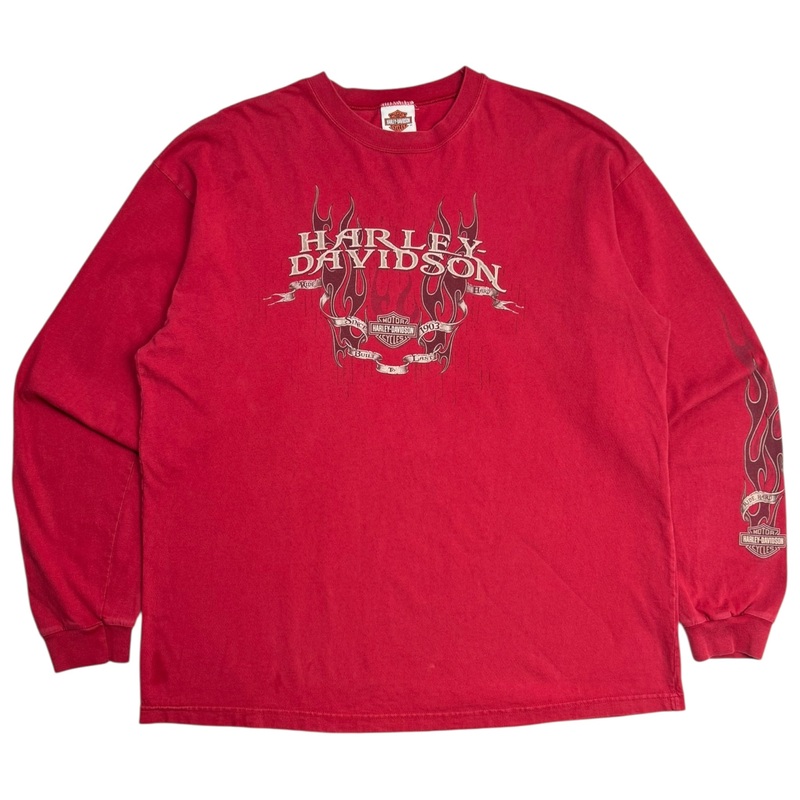Vintage Harley Davidson Flame Longsleeve T-Shirt
