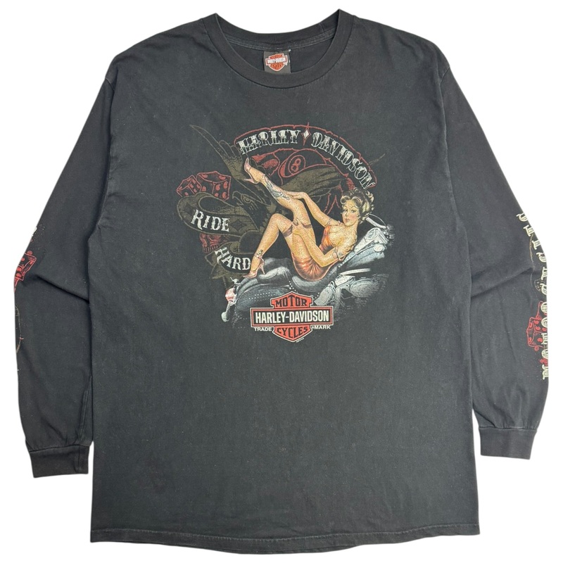 Vintage Harley Davidson Vancouver Pin Up Longsleeve T-Shirt