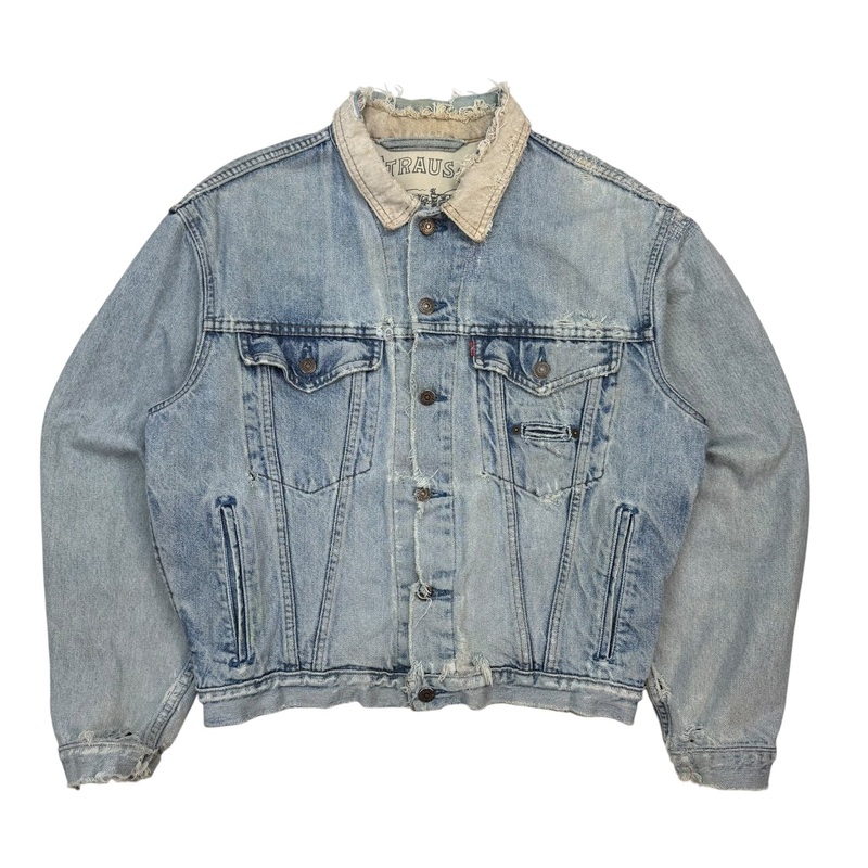 Vintage Levis Denim Button Up Jacket Light Wash