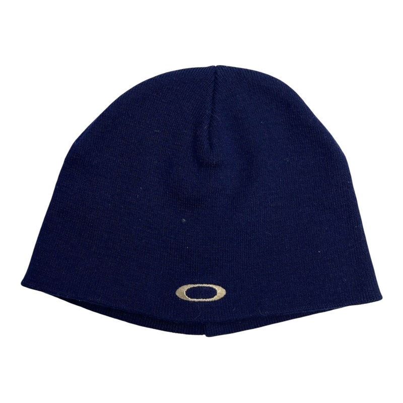 Vintage Oakley Logo Beanie Navy
