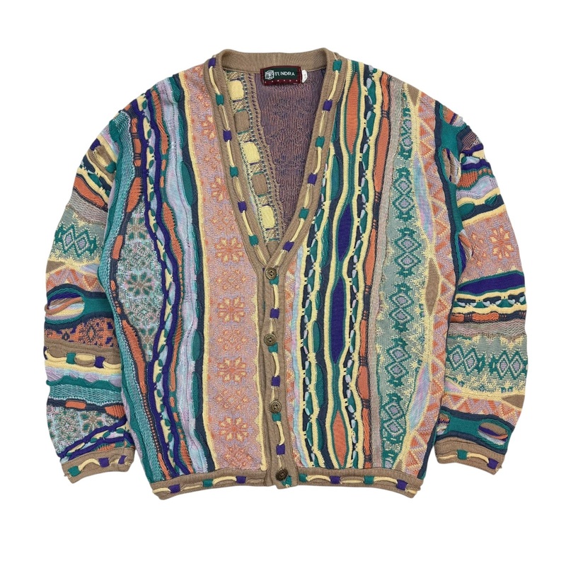 Vintage Tundra Cable Knit Cardigan Multicolour