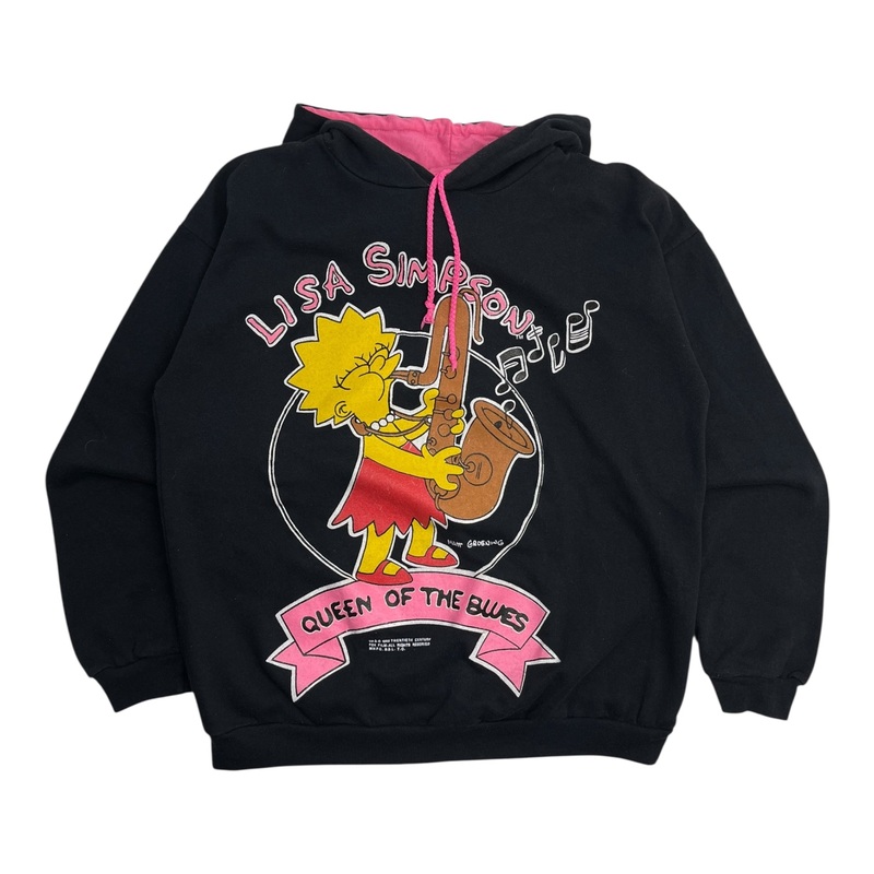1990 The Simpsons Lisa Queen Of The Blues Hoodie Black