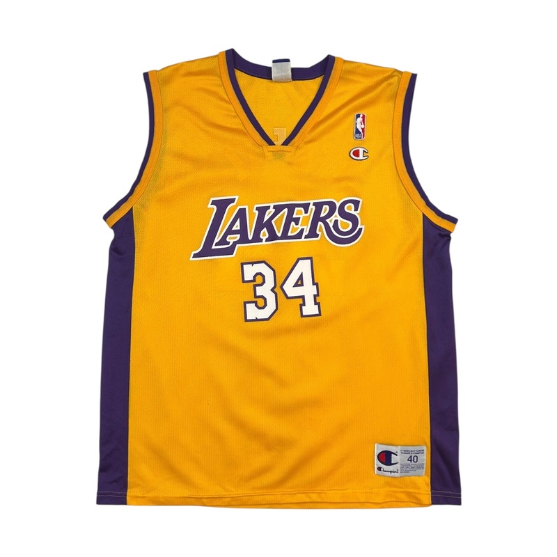 Vintage Champion Shaquille ONeal Los Angeles Lakers Home Jersey Yellow/Purple