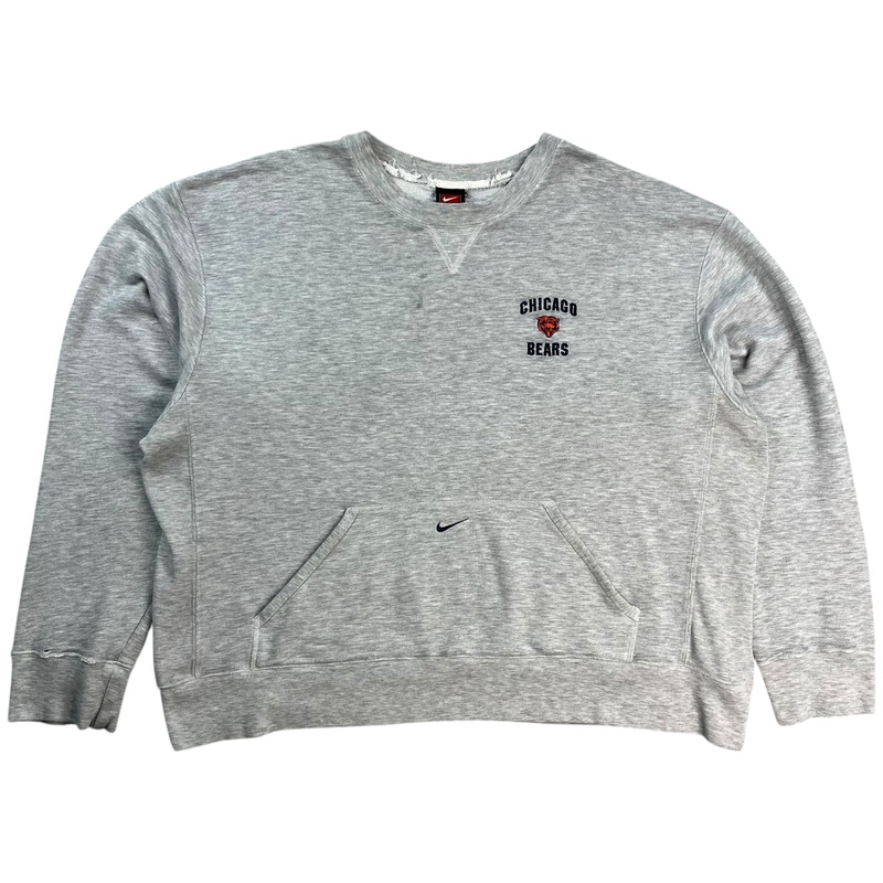 Vintage Chicago Bears Pocket Crewneck Light Grey