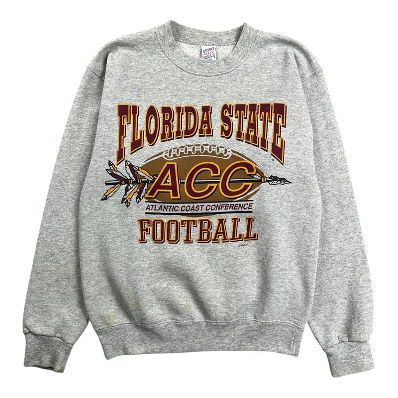 Vintage Florida State Football Crewneck Light Grey