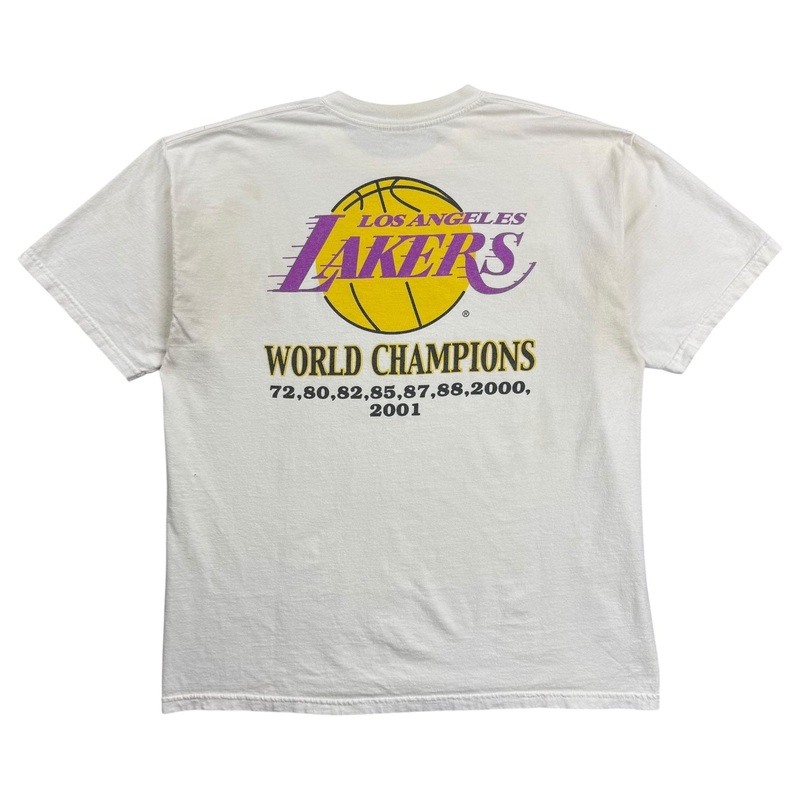 Vintage Los Angeles Lakers World Champs Tee White