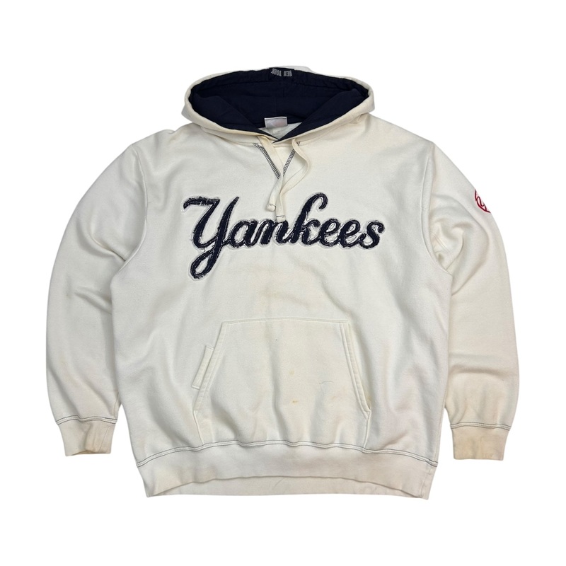 Vintage Majestic New York Yankees Hoodie White