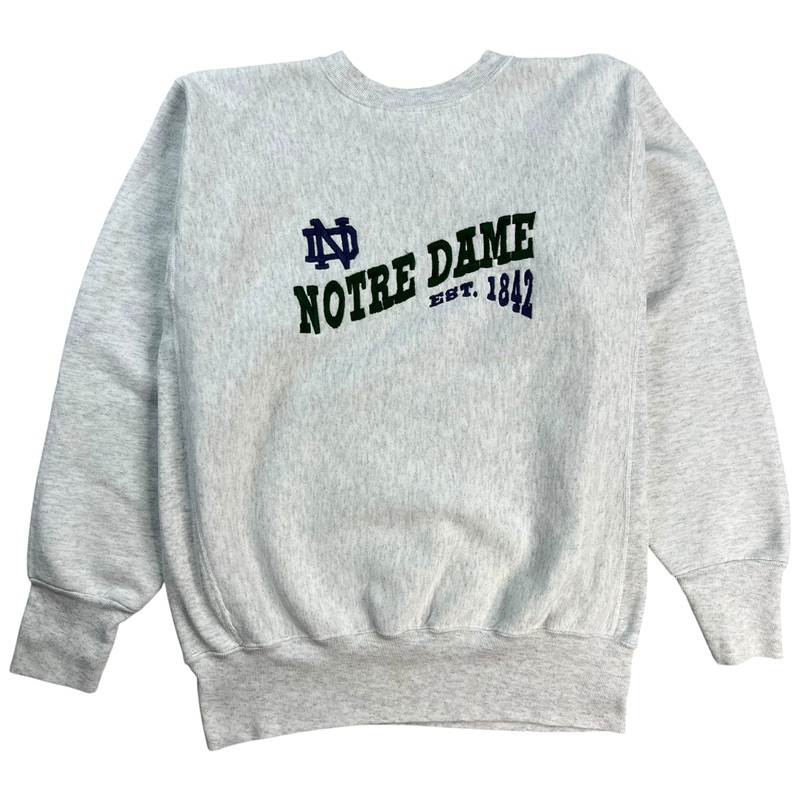 Vintage Notre Dame Irish Crewneck Light Grey