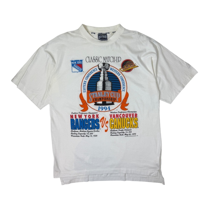 Vintage Vancouver Canucks New York Rangers Stanley Cup T-Shirt