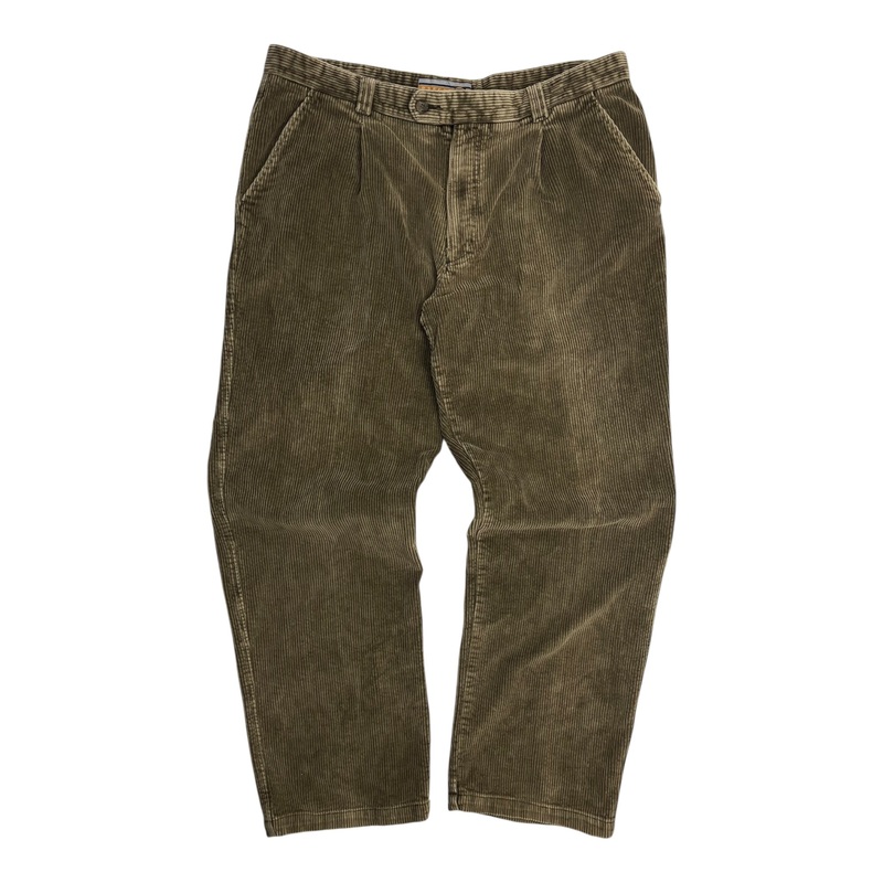 Vintage Y2K Prefab Baggy Corduroy Pants Matte Olive