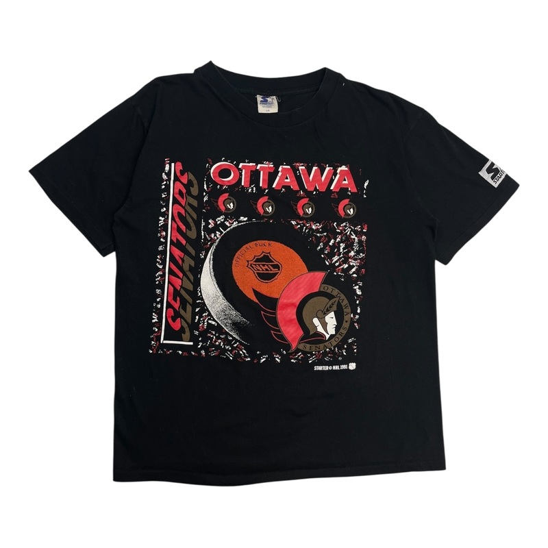 1991 Ottawa Senators Puck Logo Starter T-Shirt