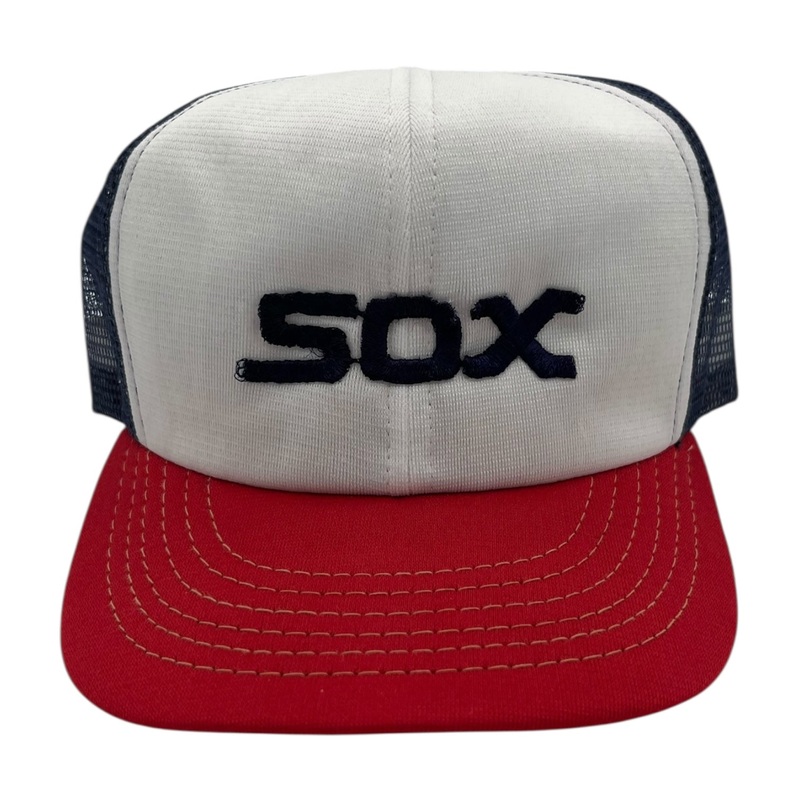 Vintage Boston Red Sox Trucker Hat White/Navy/Red