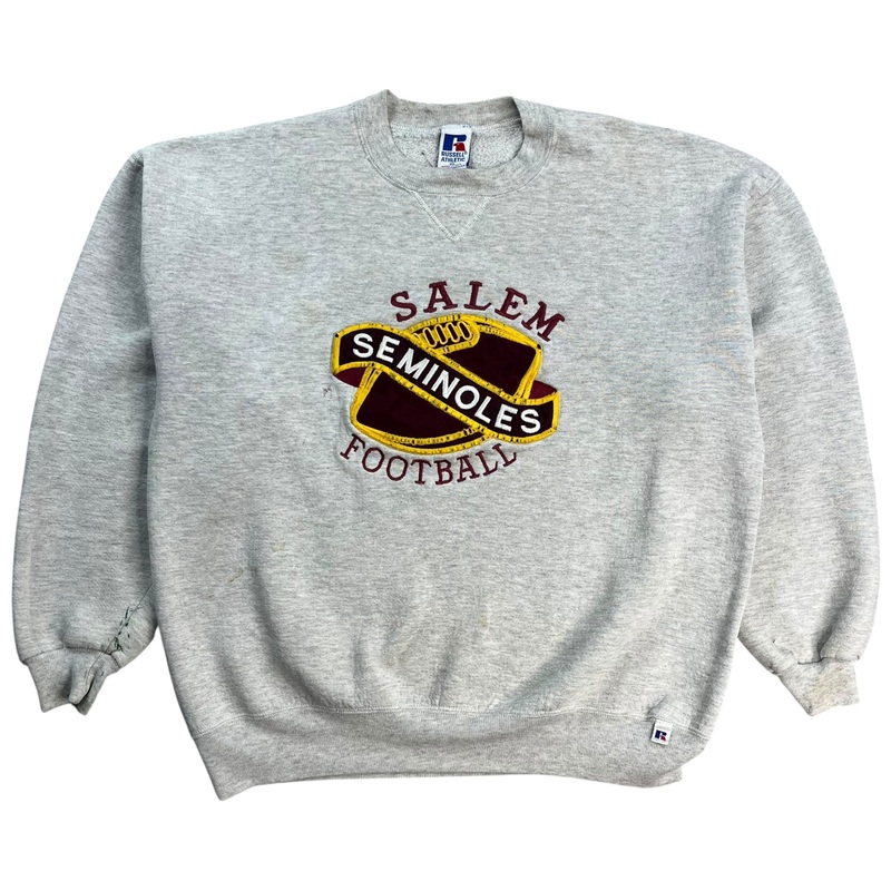 Vintage Salem Seminoles Football Crewneck Light Grey