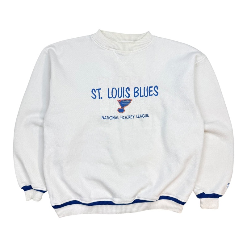 Vintage St Louis Blues Crewneck White