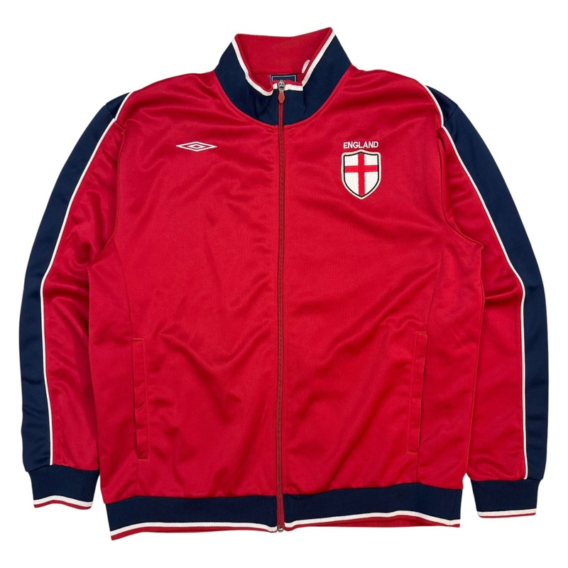 Vintage Umbro England National Team Zip Up Sweater Red