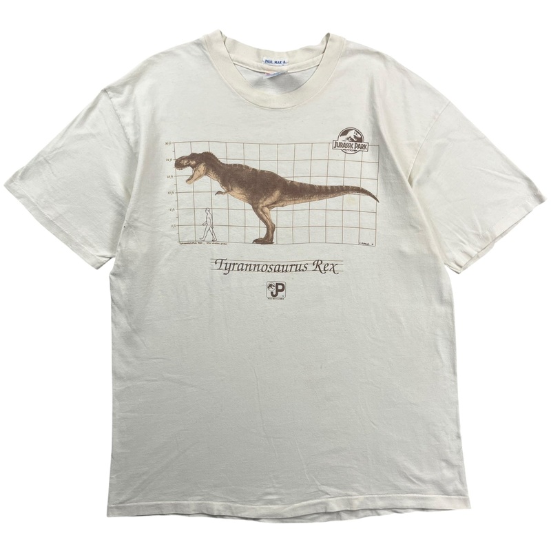 1993 Jurassic Park Tyrannosaurus Rex Tee White