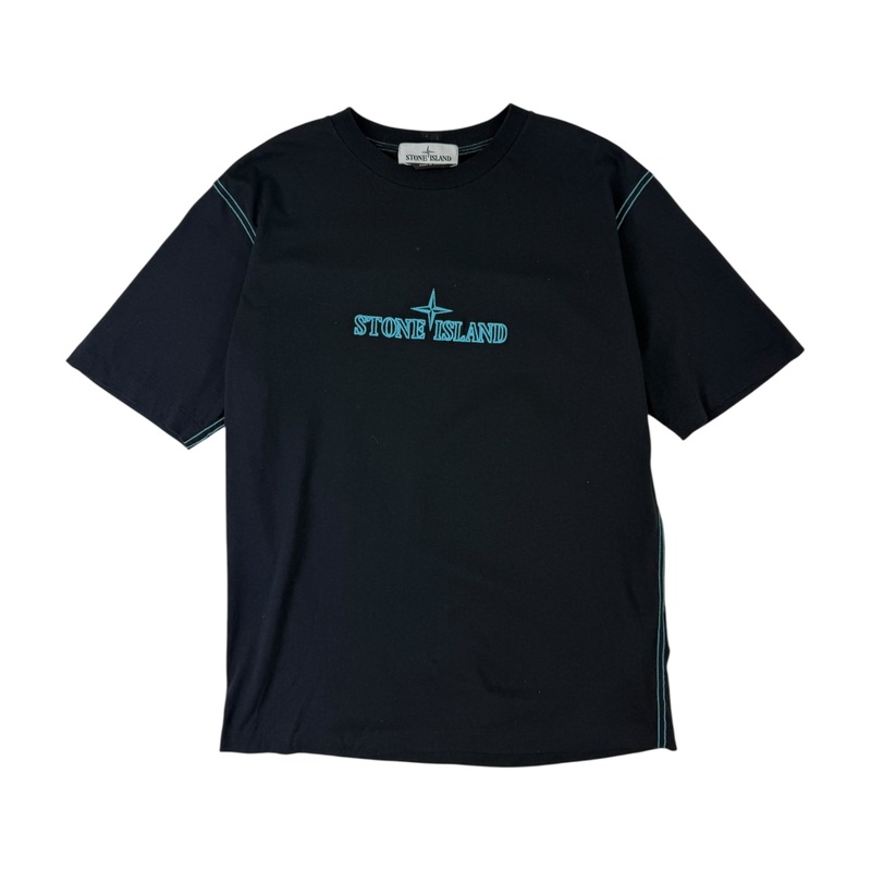 Stone Island Embroidered Logo Tee Black