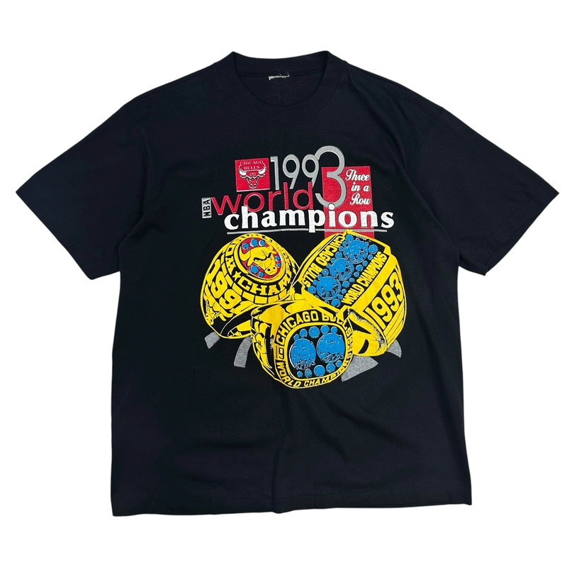 Vintage 1993 Chicago Bulls 3Peat Tee Black