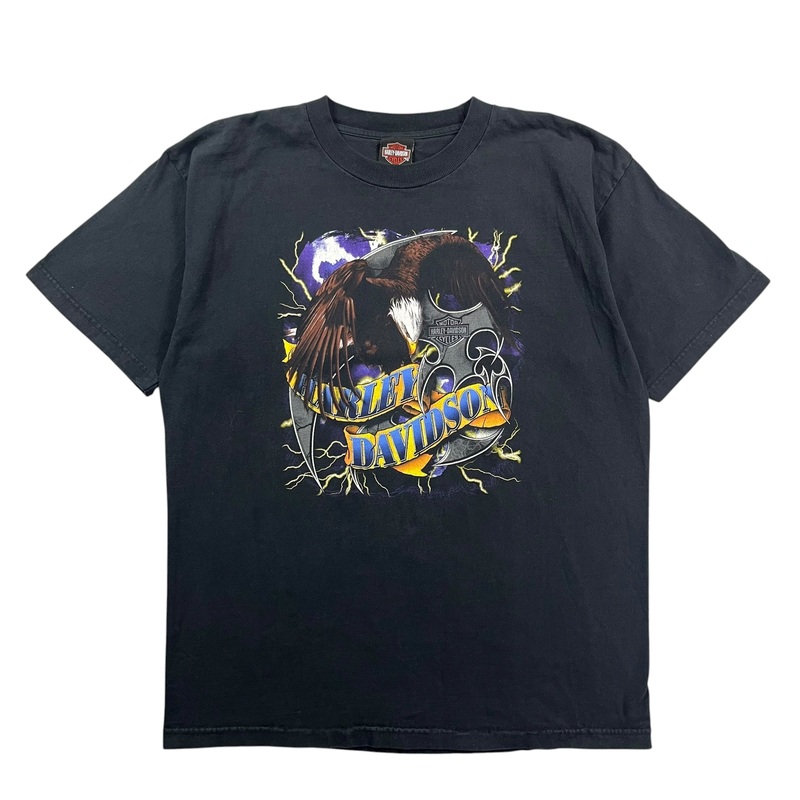 Vintage Harley-Davidson or Peoria, IL Tee Black