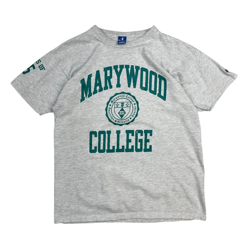 Vintage Marywood College Champion Reverse Weave Tee Grey
