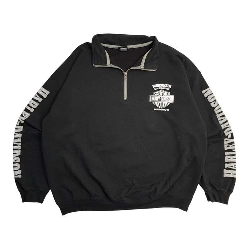 Harley Davidson Oconomonde Wisconsin Quarter Zip Sweater