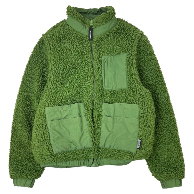 Stussy Convertible Sherpa Jacket Green