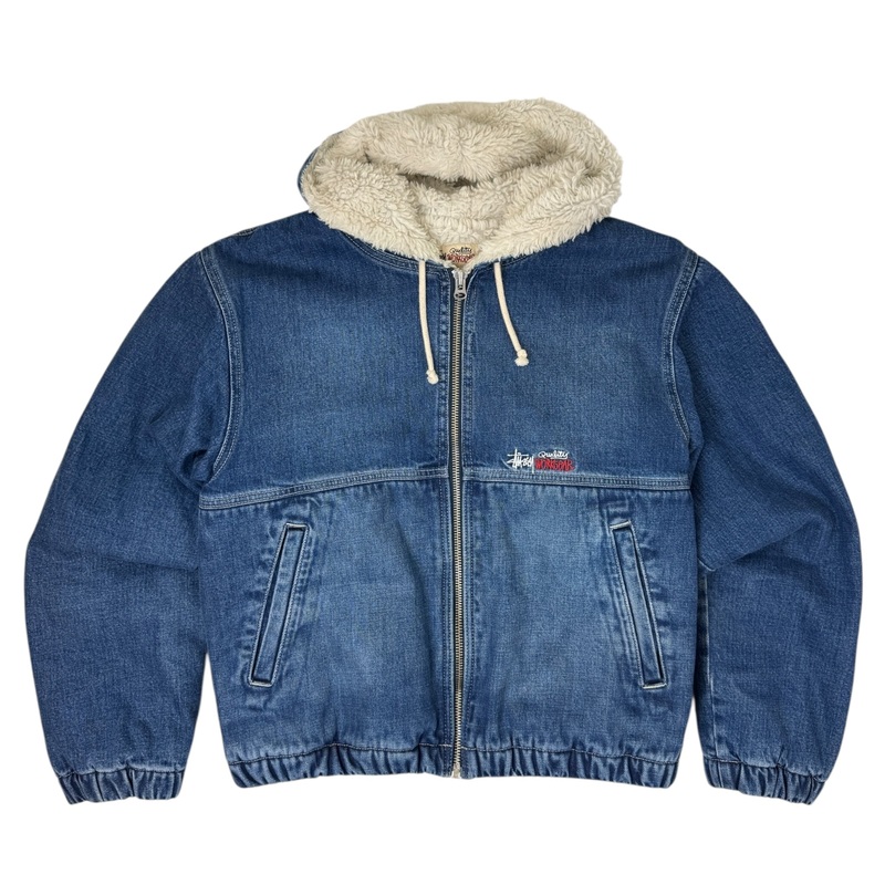 Stussy Denim Sherpa Lined Workwear Jacket
