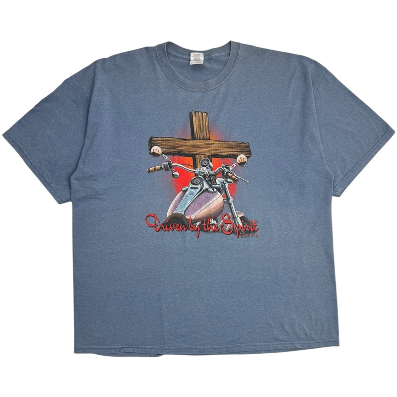 Vintage Driven By The Spirit Biker Jesus T-Shirt