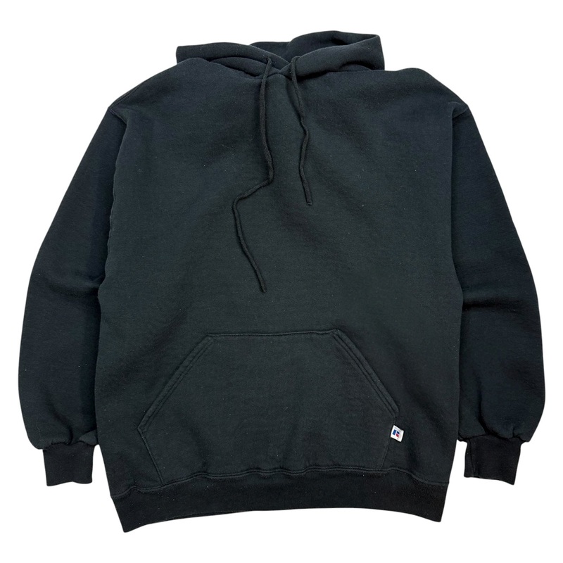 Vintage Russell Athletic Blank Hoodie Black