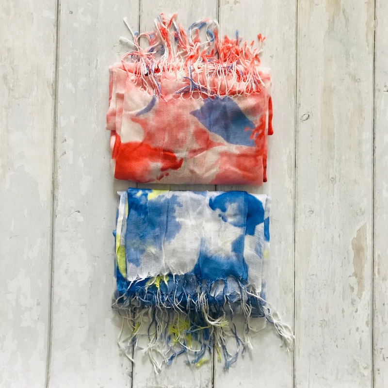 Large Bunch Floral Fringe Scarves