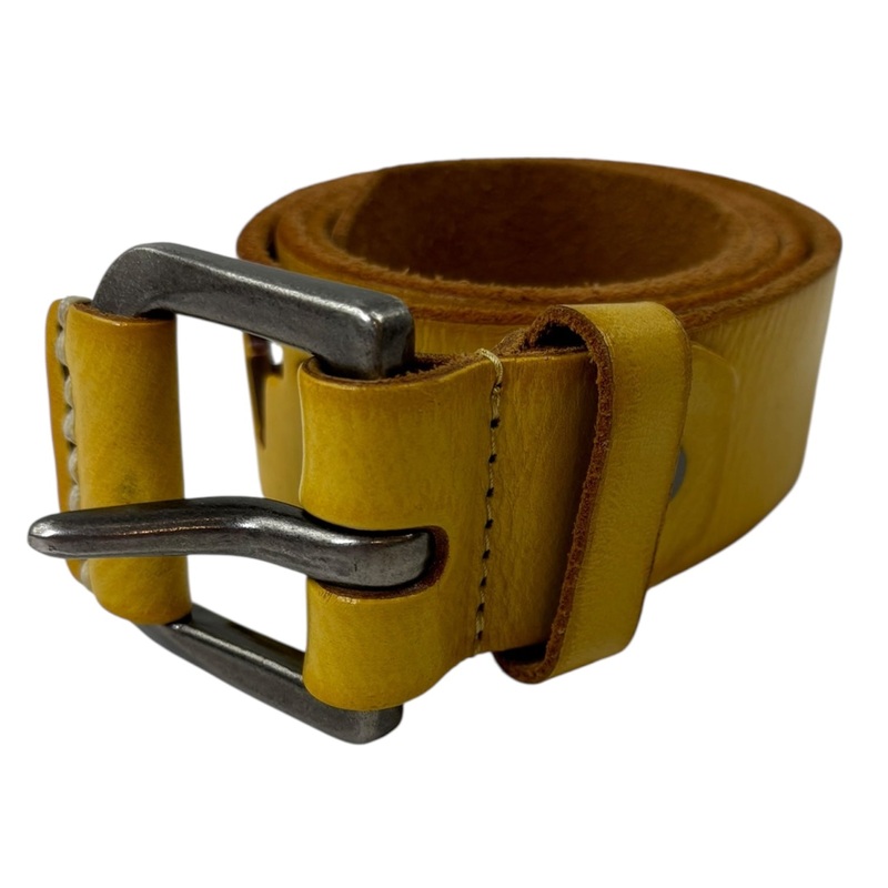 Miss Sixty Cut-Out Leather Belt Yellow