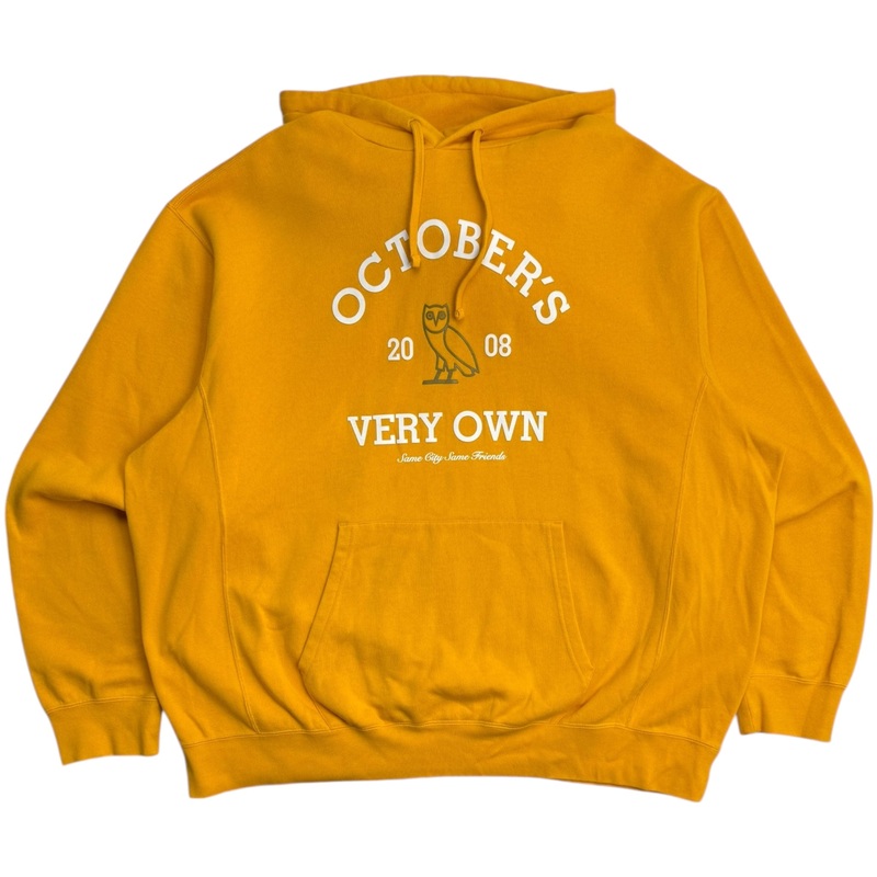 OVO Same City Same Friends Spellout Hoodie Yellow