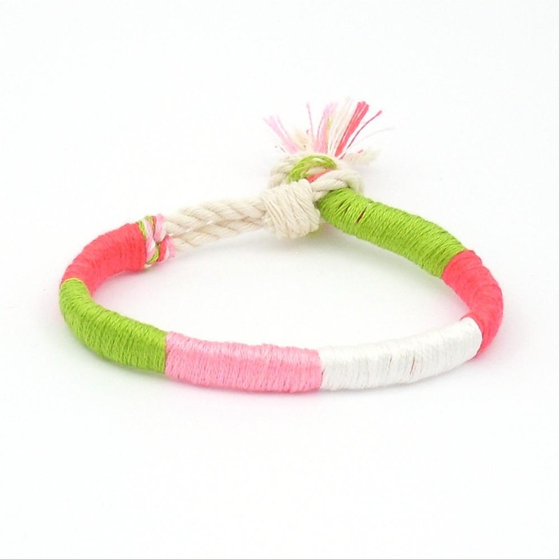 Passion Fruit Twisted Colorblock Bracelet