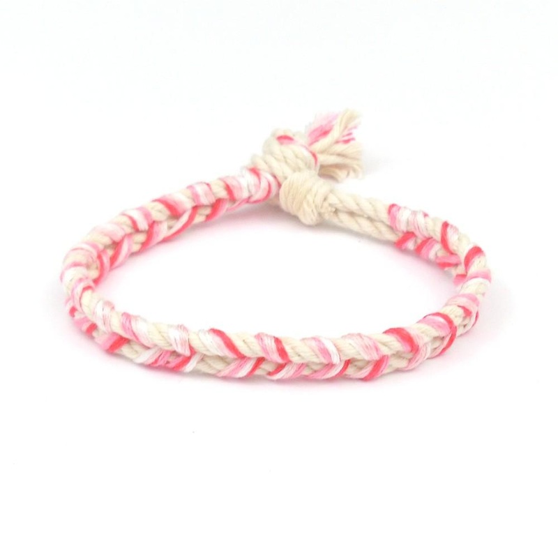 Pink Lemonade Braided Bracelet