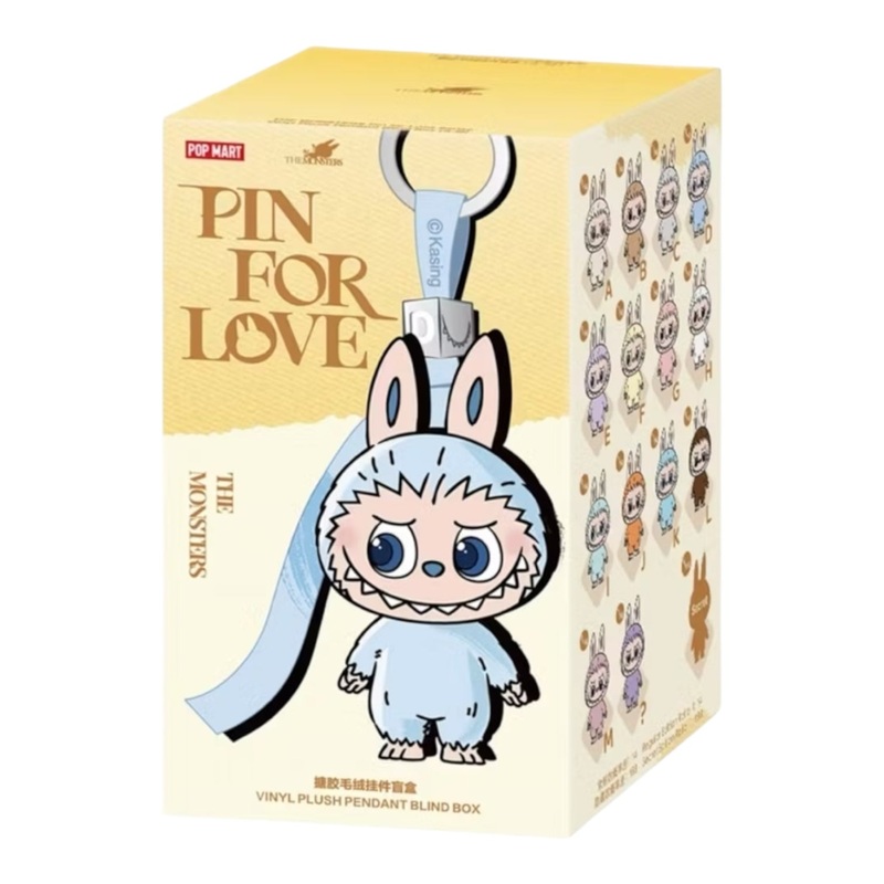 Pop Mart Labubu The Monsters Pin for Love Series Vinyl Plush Pendant (A-M) Single Blind Box