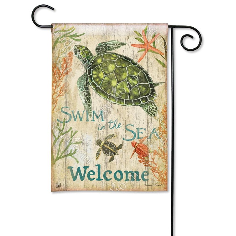 Swim in the Sea Garden Flag