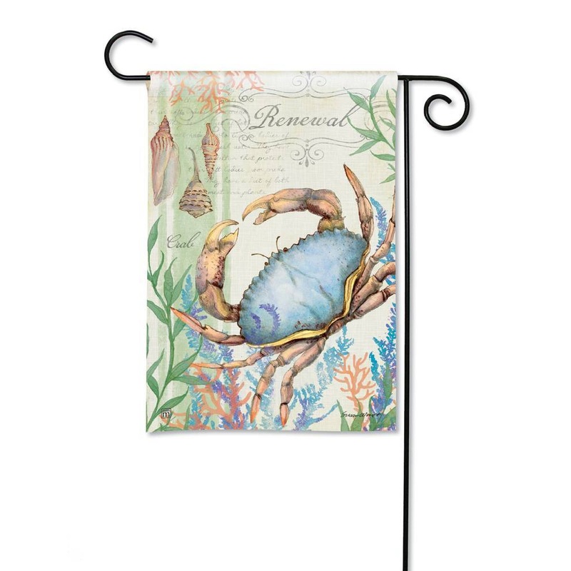 Atlantic Blue Crab Garden Flag