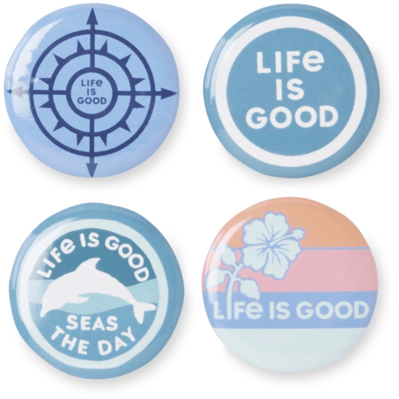 Beach Button 4-Pins Pack